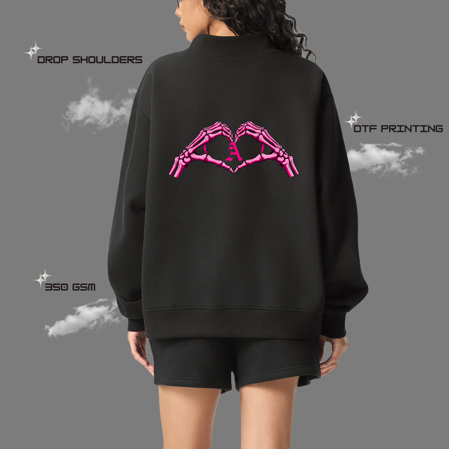 Custom Initials Sweatshirt – 350 GSM Fleece