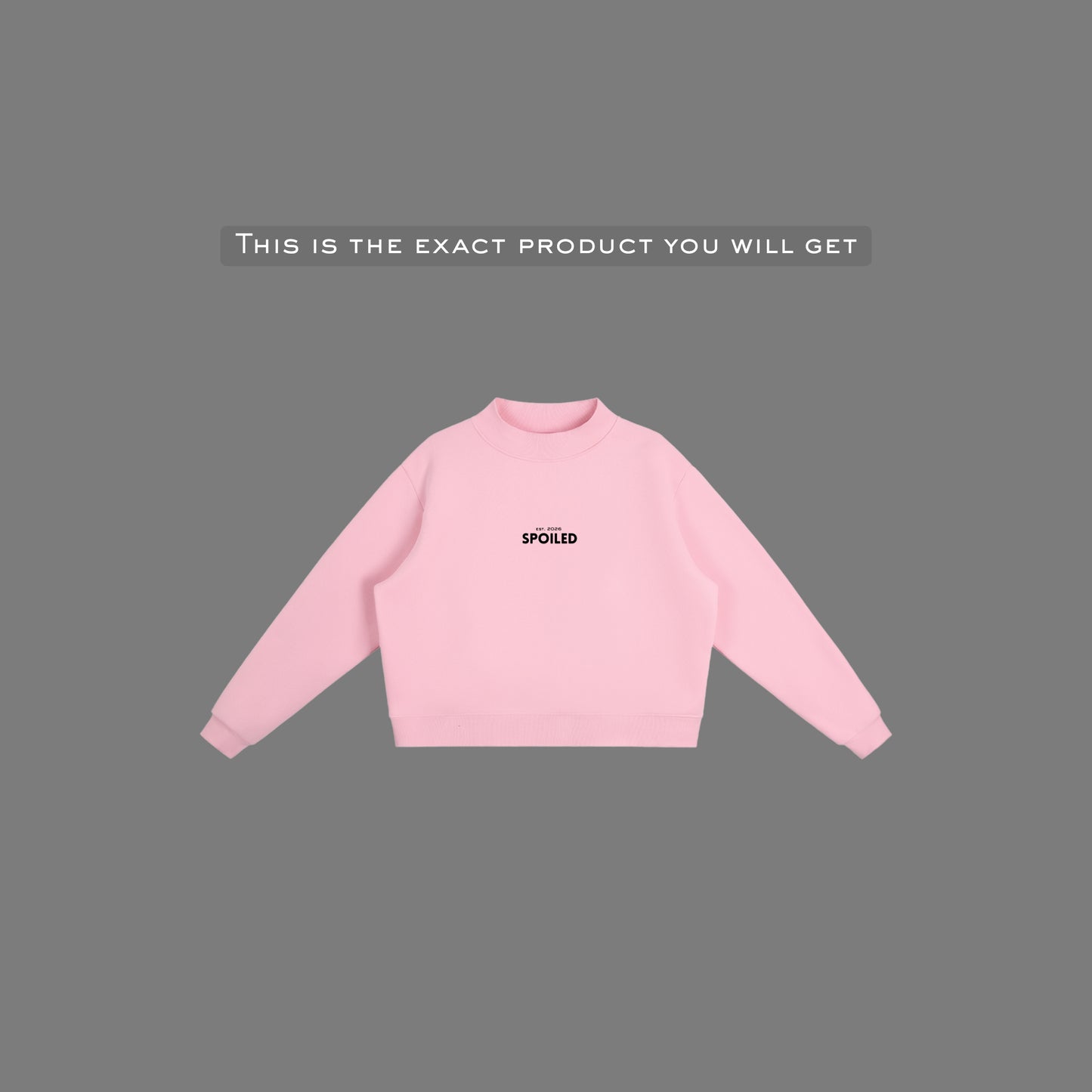 SPOILED™ Heavyweight Pink Fleece Sweatshirt | 350 GSM | The Pink Cult
