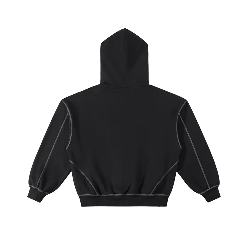 Contrast Zip Hoodie | HD-CS01