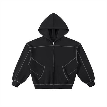 Contrast Zip Hoodie | HD-CS01