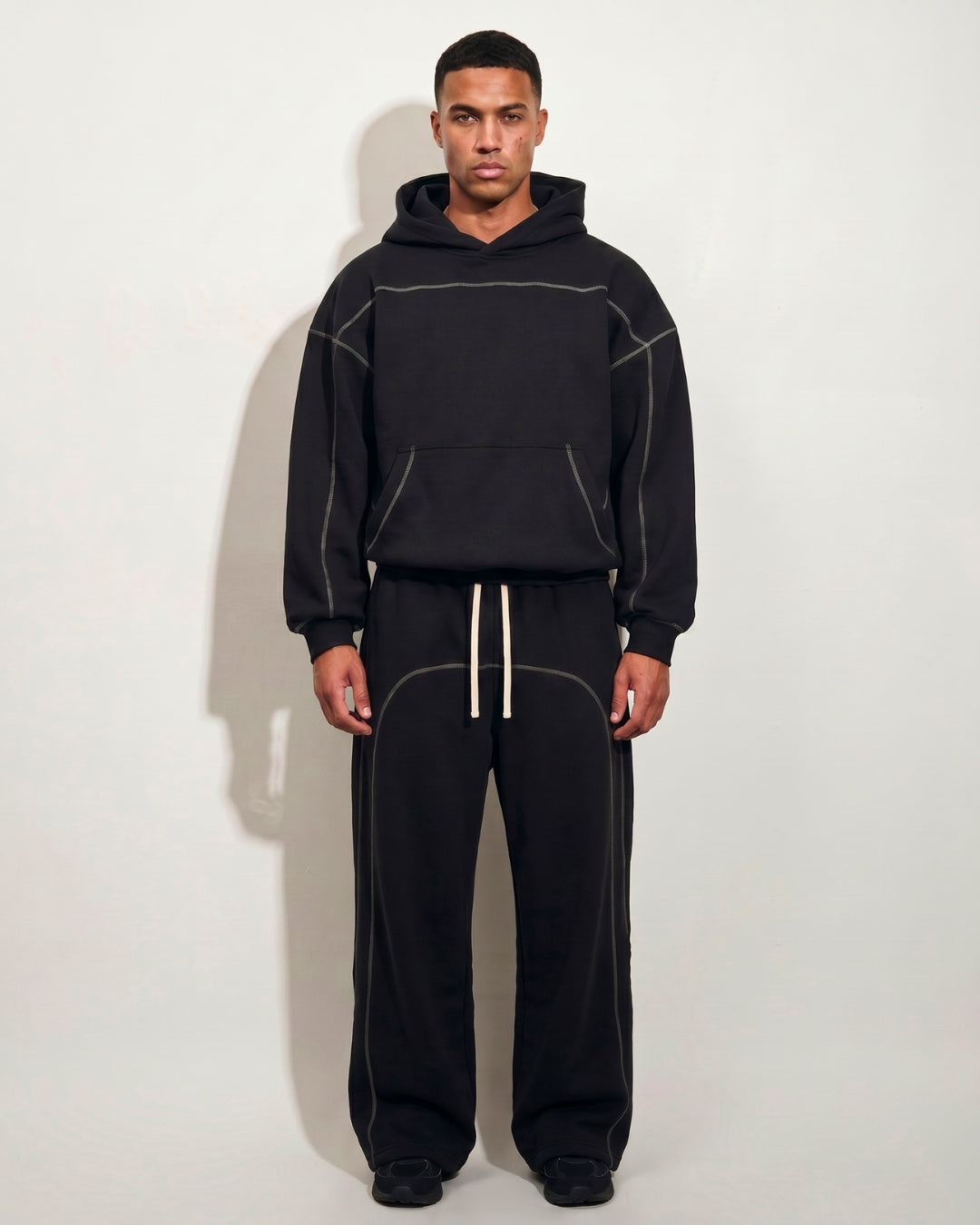 Contrast Boxy Hoodie| HD-CS02