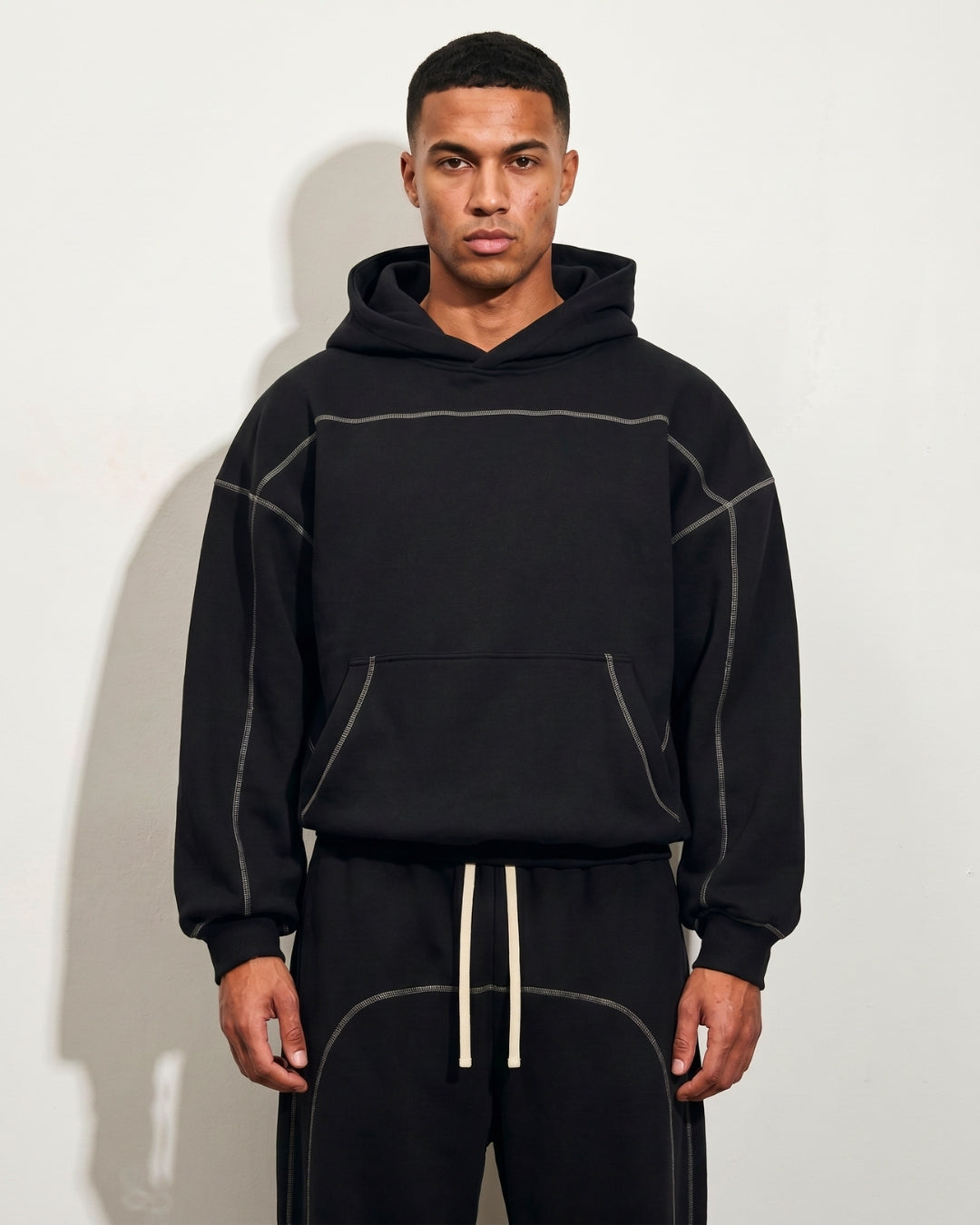 Contrast Boxy Hoodie| HD-CS02