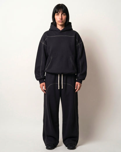 Contrast Boxy Hoodie| HD-CS02