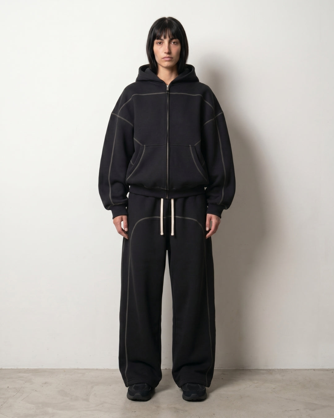 Contrast Zip Hoodie | HD-CS01