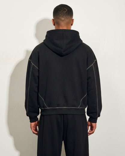 Contrast Boxy Hoodie| HD-CS02