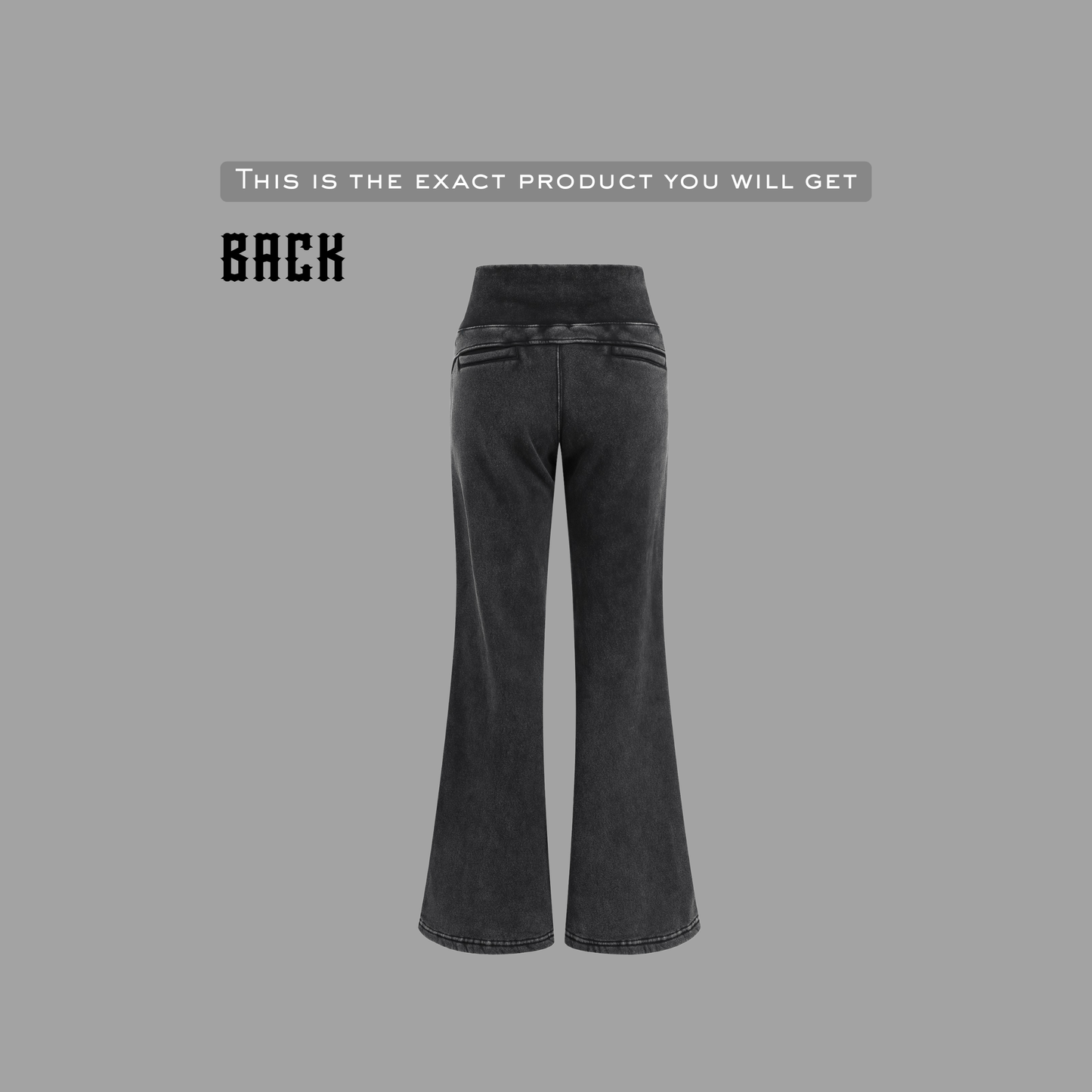 Vintage Washed Flared Fleece Pants