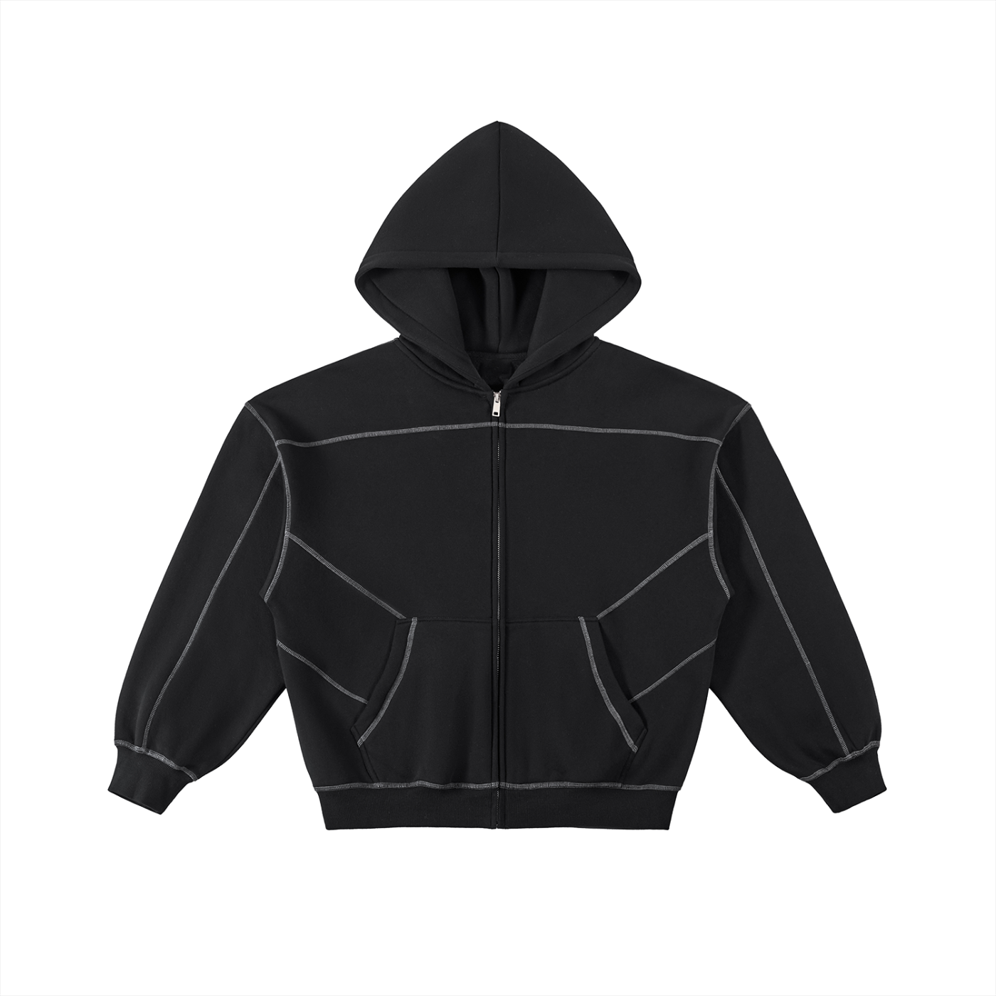 Contrast Zip Hoodie | HD-CS01