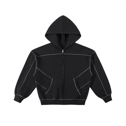 Contrast Zip Hoodie | HD-CS01