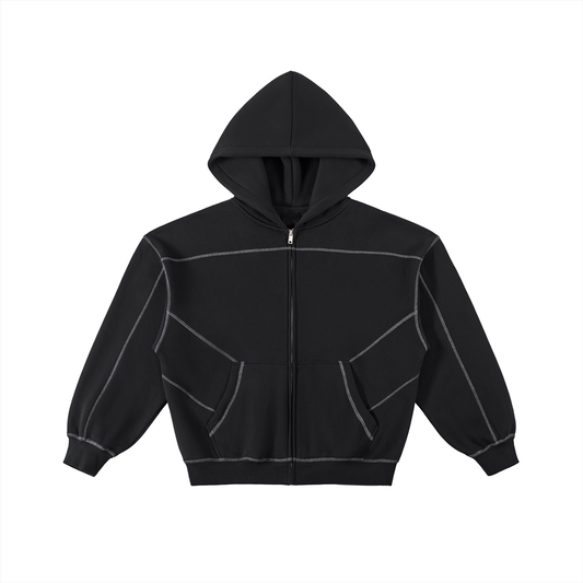 Contrast Zip Hoodie | HD-CS01