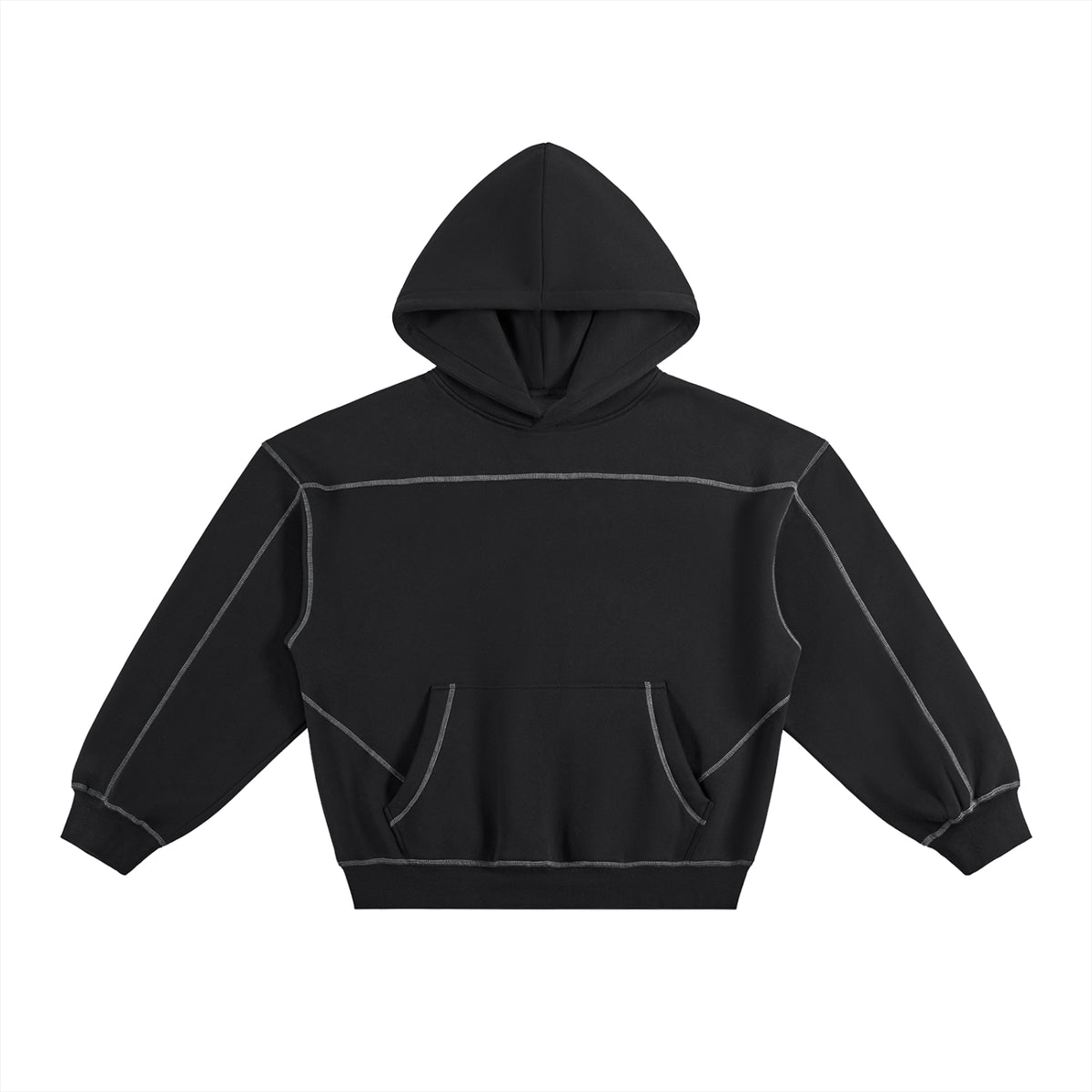 Contrast Boxy Hoodie| HD-CS02
