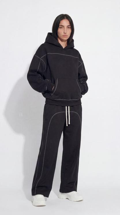 Contrast Boxy Hoodie| HD-CS02