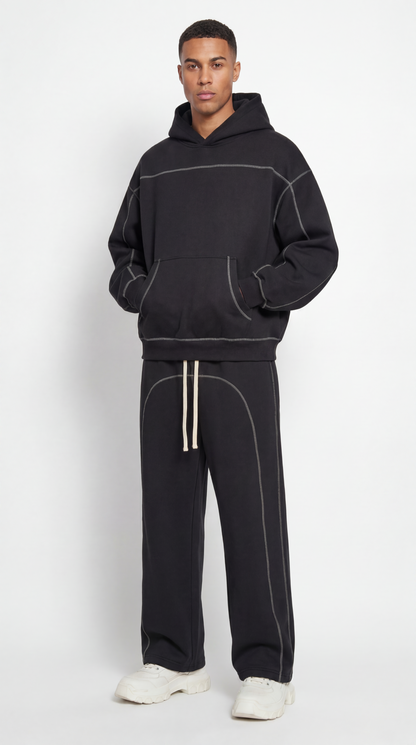 Contrast Boxy Hoodie| HD-CS02
