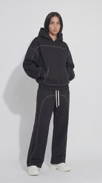 Contrast Boxy Hoodie| HD-CS02