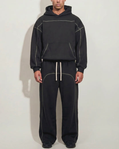 Contrast Boxy Hoodie| HD-CS02