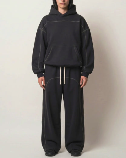 Contrast Boxy Hoodie| HD-CS02